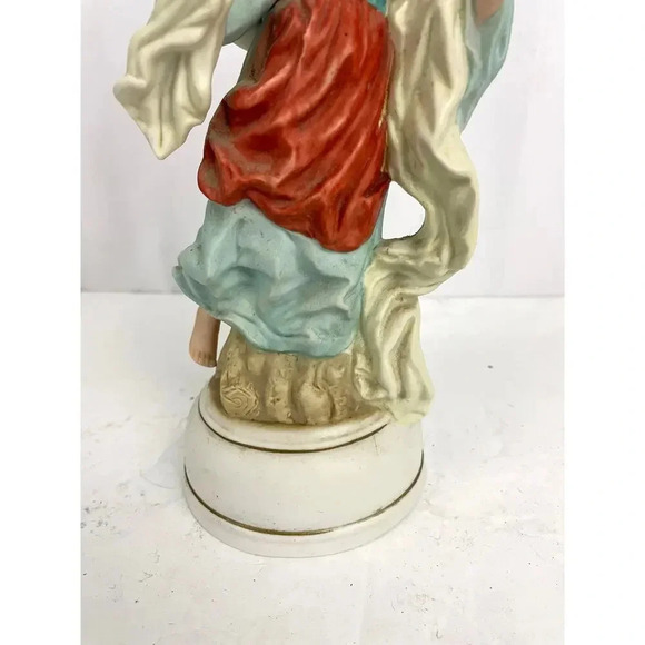 VTG Porcelain Angel Music Box Milano Porcelain Sculpture Figure 1982 Eda Mann - Picture 6 of 10